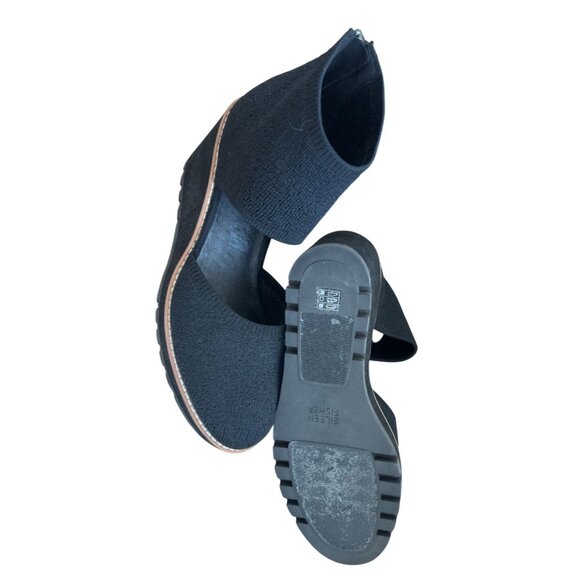 Eileen Fisher Alec Wedge Pump - midnight - Size 8 - EXCELLENT CONDITION - Picture 5 of 7